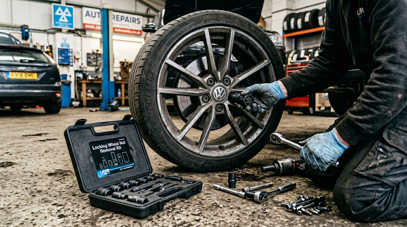 lost locking wheel nut key? mobile removal uk (roadside safe) Globe Mobile Tyres