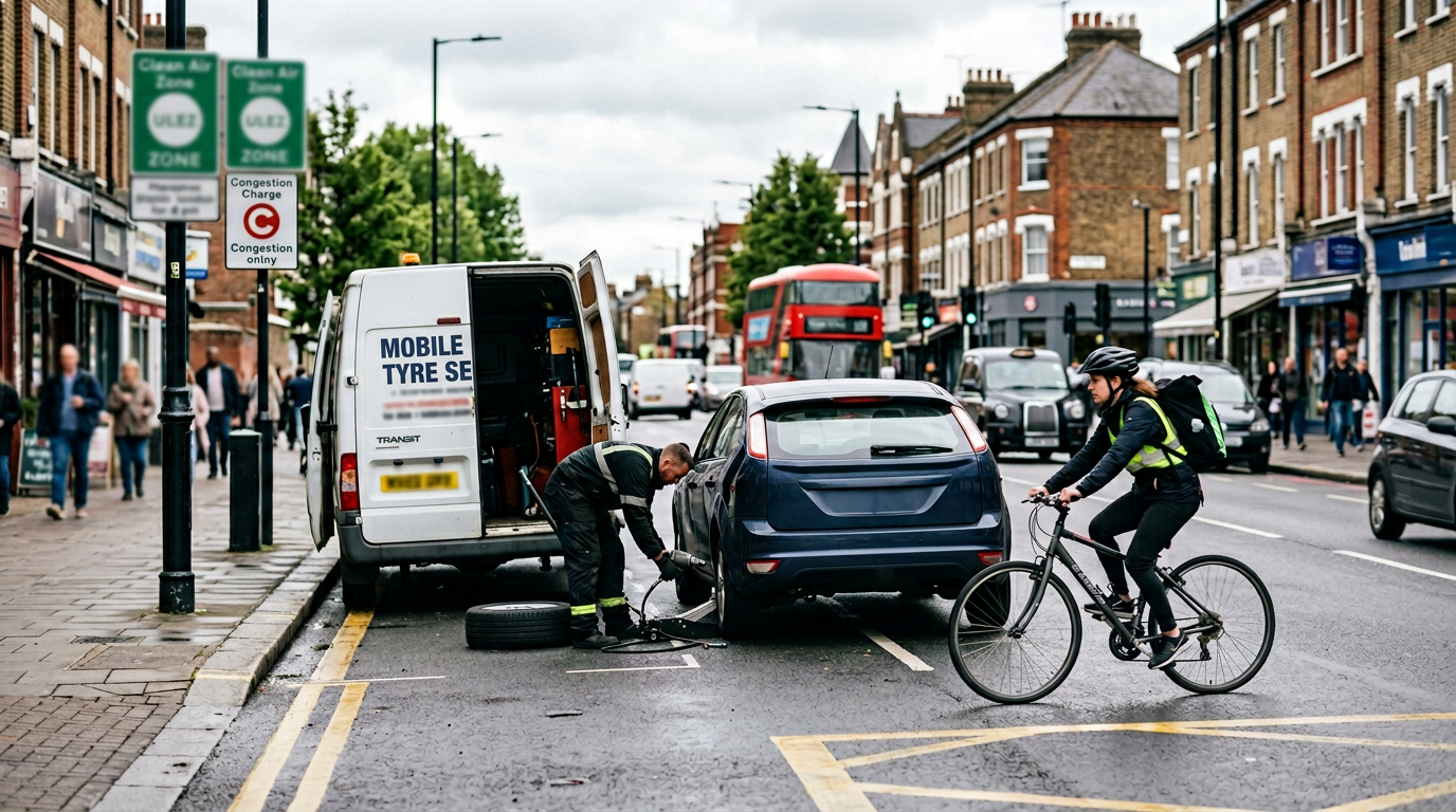 choose mobile tyre fitting? (uk cities, parking, caz ulez) Globe Mobile Tyres